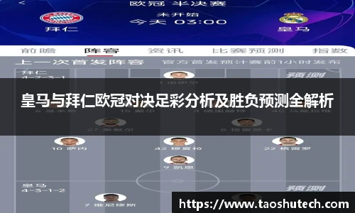 皇马与拜仁欧冠对决足彩分析及胜负预测全解析
